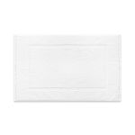 Dell' Arte by Villa di Lusso Bath Mat, Cotton Dobby Border, 20x34, 10lbs/dz White